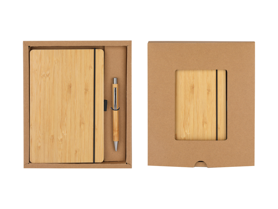 Bamboo Notebook Pen Corporate Gift Set